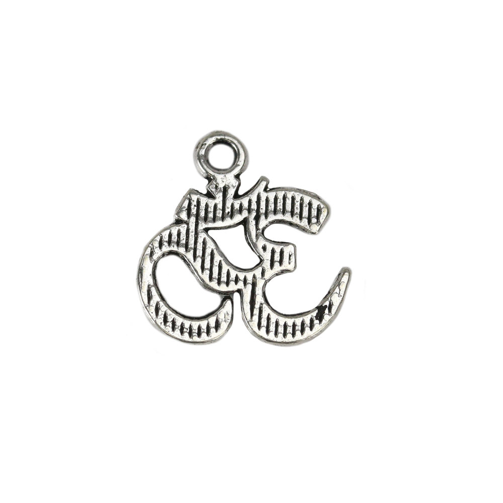 Charms & Solderable Accents Base Metal Om Charm, Pack of 10